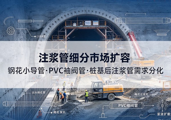 杭州注浆管细分市场扩容，隧道钢花小导管、PVC 袖阀管、桩基后注浆管需求分化